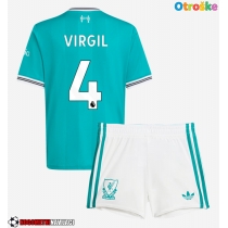 Otroške Nogometnih dresov Liverpool Virgil van Dijk #4 Tretji 2025-26 Kratki rokavi (+ hlače)